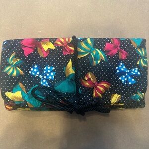 Christian Dior Vintage Travel Jewelry Roll Cosmetic Pouch